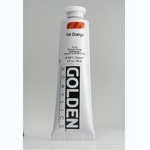 Golden, Heavy Body, Acrylic, Paint, 2oz, Vat Orange